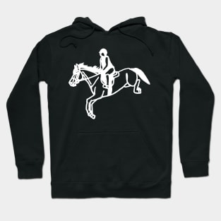 white horse outline Hoodie